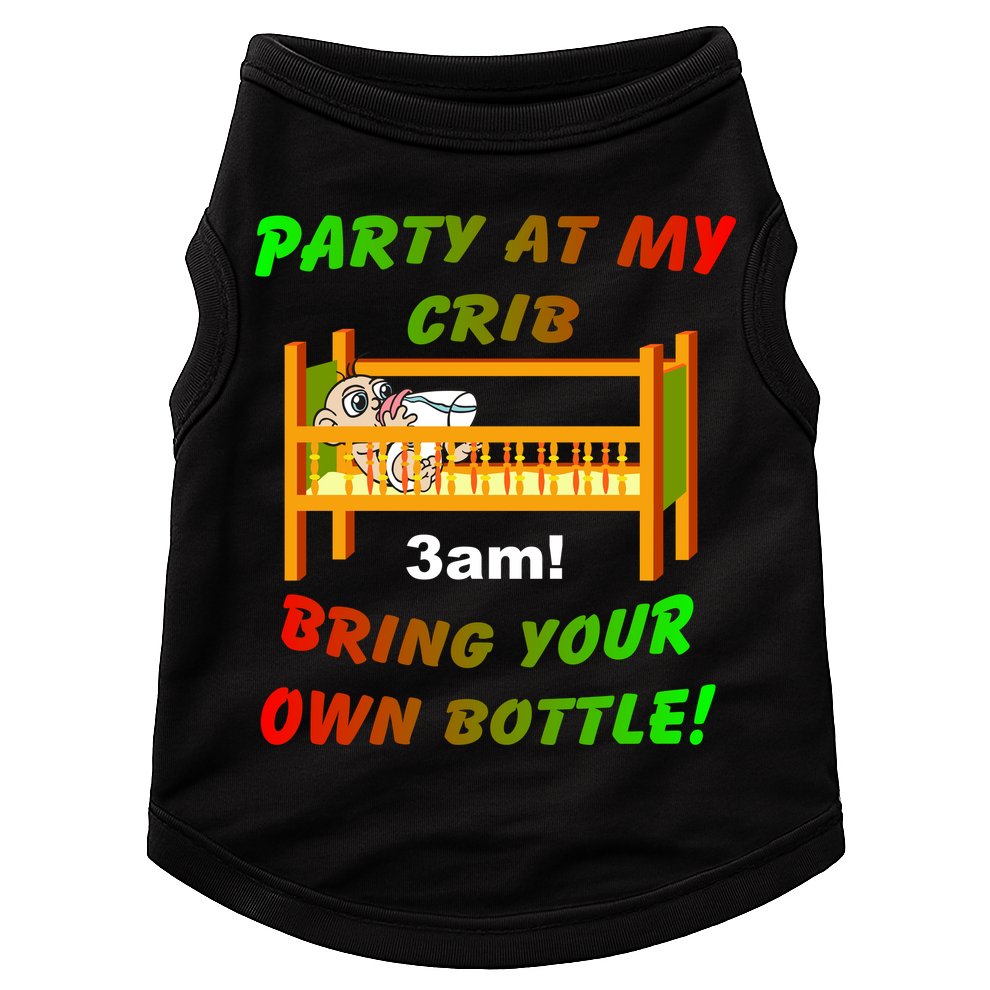 Party At My Crib Bring Your Own Bottle Doggie Tank
