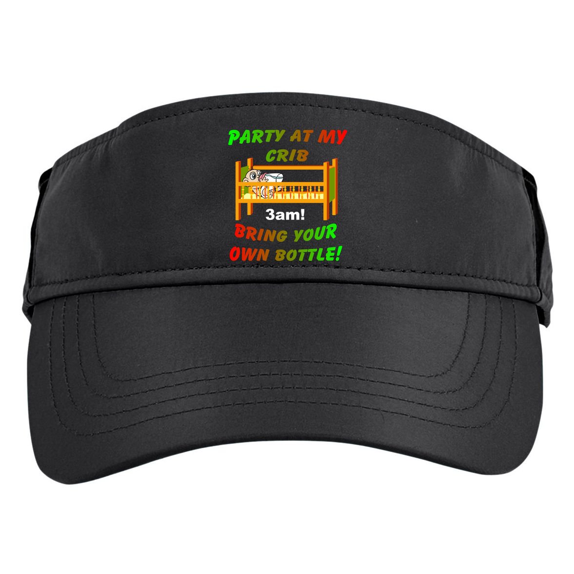 Party At My Crib Bring Your Own Bottle Adult Drive Performance Visor
