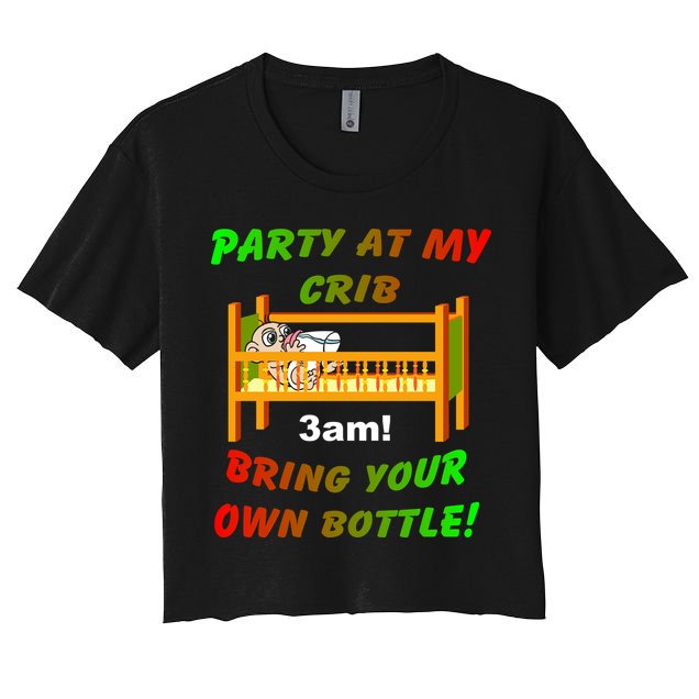 Party At My Crib Bring Your Own Bottle Crop Top
