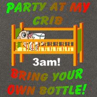 Party At My Crib Bring Your Own Bottle Cotton Canvas Backpack
