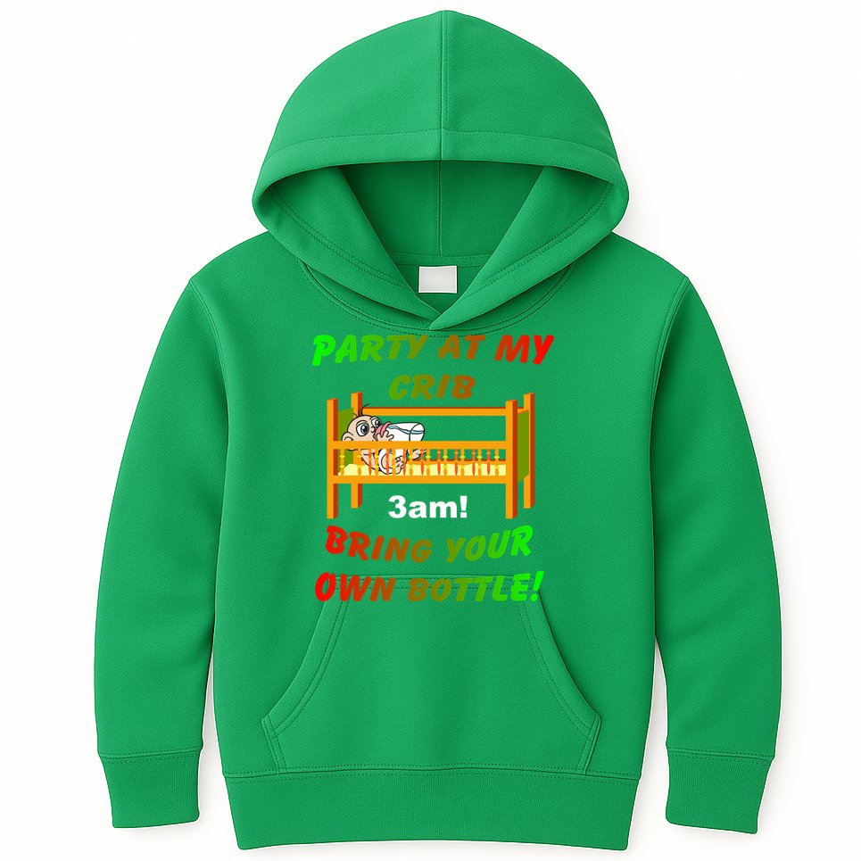 Party At My Crib Bring Your Own Bottle Kids Hoodie