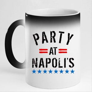 Party at Napoli's 11oz Black Color Changing Mug