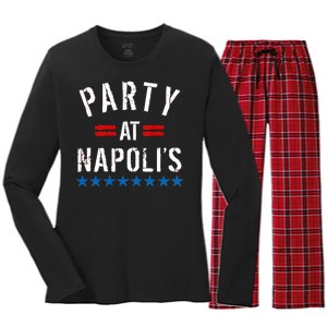 Party at Napoli's Women's Long Sleeve Flannel Pajama Set 