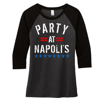 Party at Napoli's Women's Tri-Blend 3/4-Sleeve Raglan Shirt