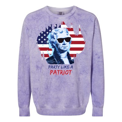 Party Like A Patriot Colorblast Crewneck Sweatshirt