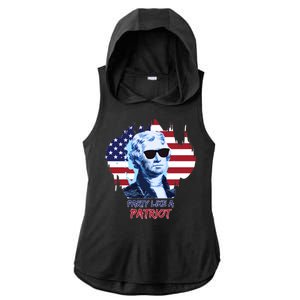 Party Like A Patriot Ladies PosiCharge Tri-Blend Wicking Draft Hoodie Tank