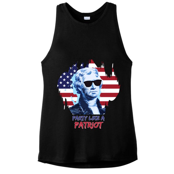 Party Like A Patriot Ladies PosiCharge Tri-Blend Wicking Tank