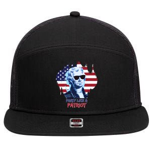 Party Like A Patriot 7 Panel Mesh Trucker Snapback Hat