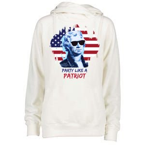 Party Like A Patriot Womens Funnel Neck Pullover Hood