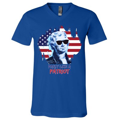 Party Like A Patriot V-Neck T-Shirt
