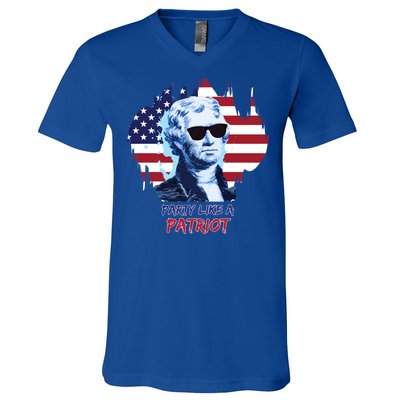 Party Like A Patriot V-Neck T-Shirt