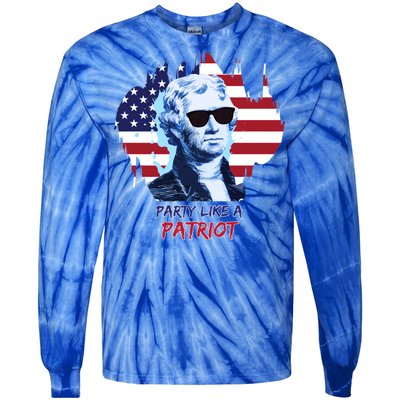 Party Like A Patriot Tie-Dye Long Sleeve Shirt