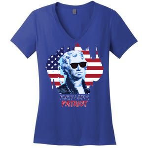 Party Like A Patriot Women's V-Neck T-Shirt