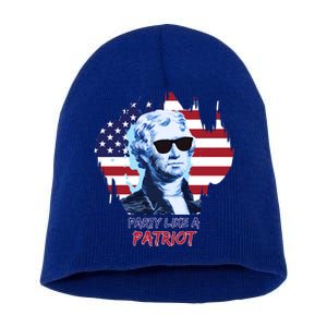 Party Like A Patriot Short Acrylic Beanie