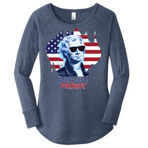 Party Like A Patriot Women's Perfect Tri Tunic Long Sleeve Shirt