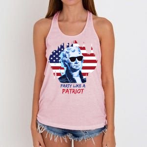 Party Like A Patriot Women's Knotted Racerback Tank