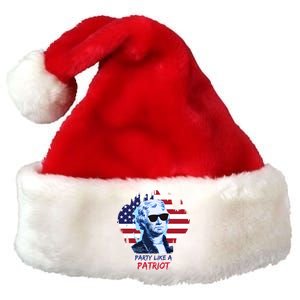 Party Like A Patriot Premium Christmas Santa Hat