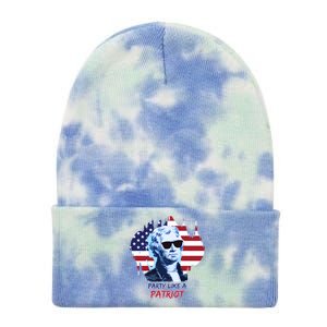 Party Like A Patriot Tie Dye 12in Knit Beanie