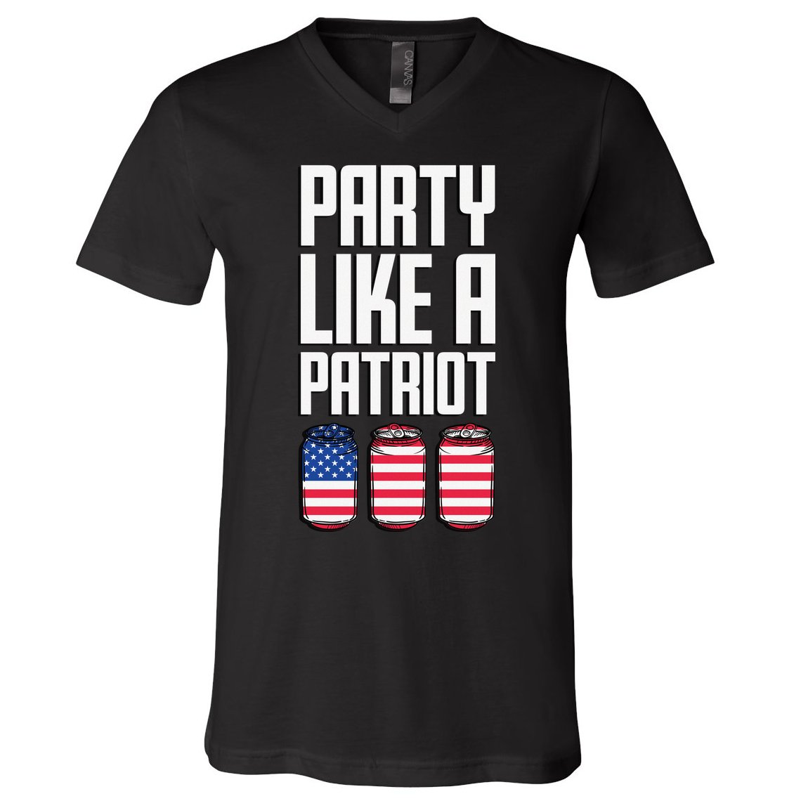 Party Like A Patriot USA V-Neck T-Shirt