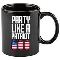 Party Like A Patriot USA 11oz C Handle Ceramic Mug