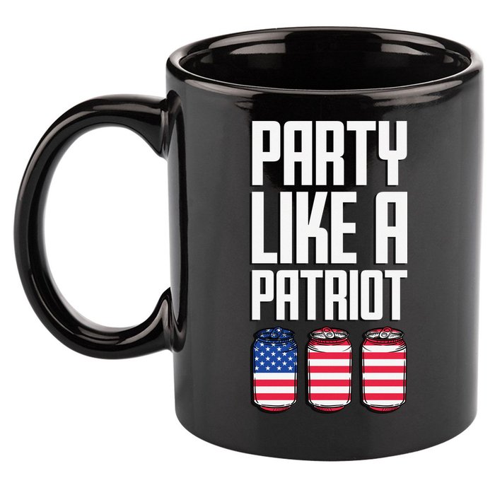 Party Like A Patriot USA 11oz C Handle Ceramic Mug