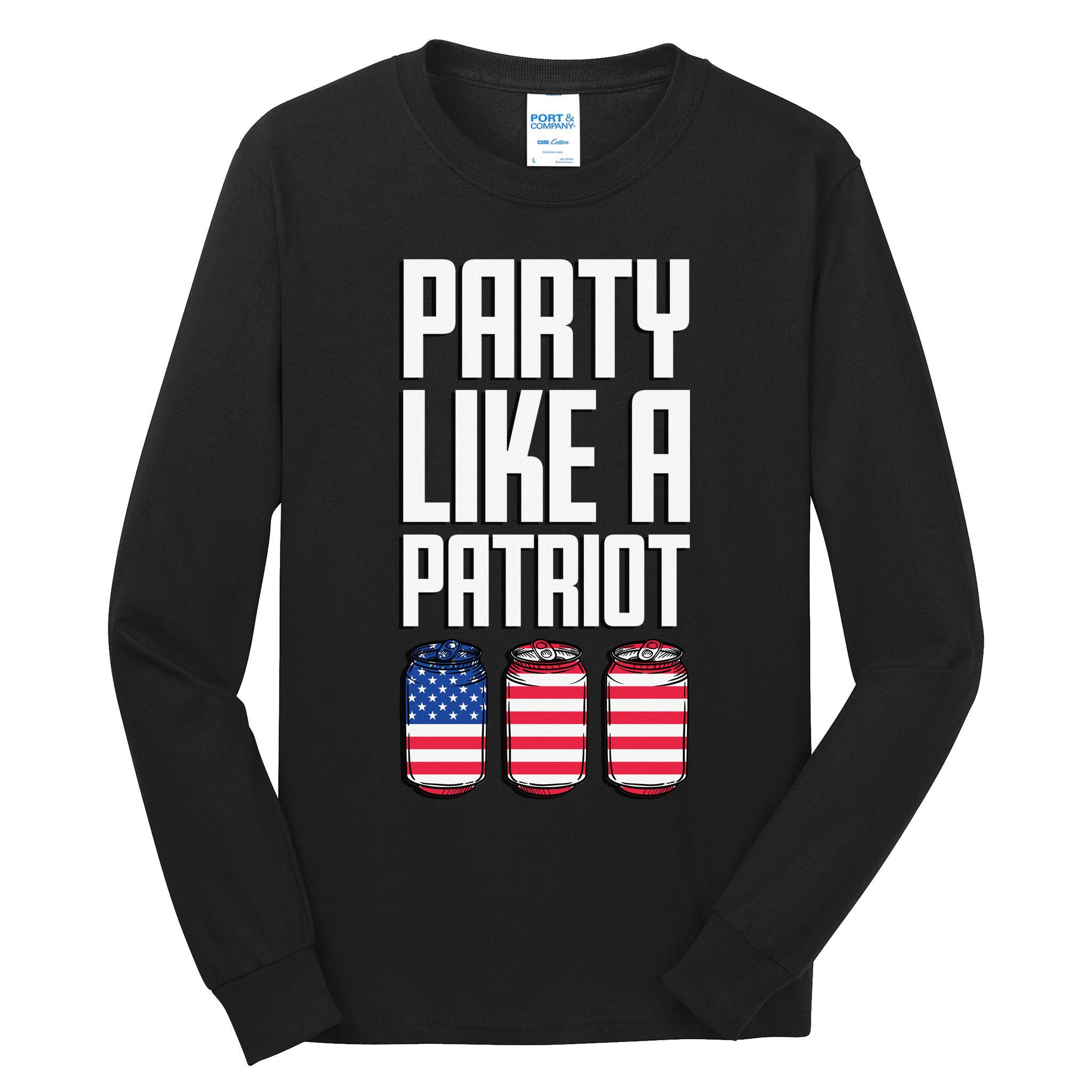 Party Like A Patriot USA Tall Long Sleeve T-Shirt
