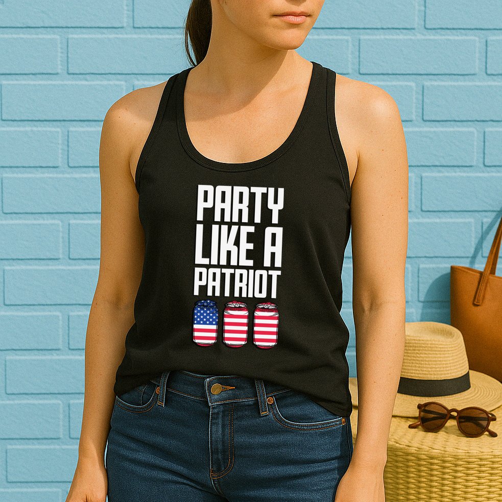 Party Like A Patriot USA Womens Tank Top