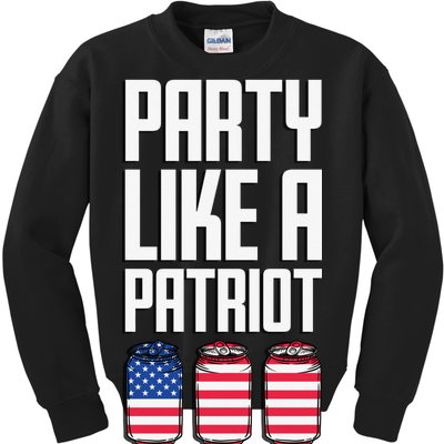 Party Like A Patriot USA Kids Sweatshirt