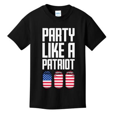 Party Like A Patriot USA Kids T-Shirt