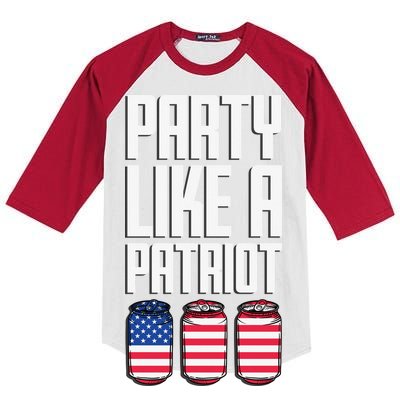 Party Like A Patriot USA Kids Colorblock Raglan Jersey