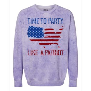 Party Like A Patriot USA Pride Colorblast Crewneck Sweatshirt