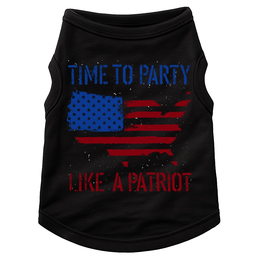 Party Like A Patriot USA Pride Doggie Tank