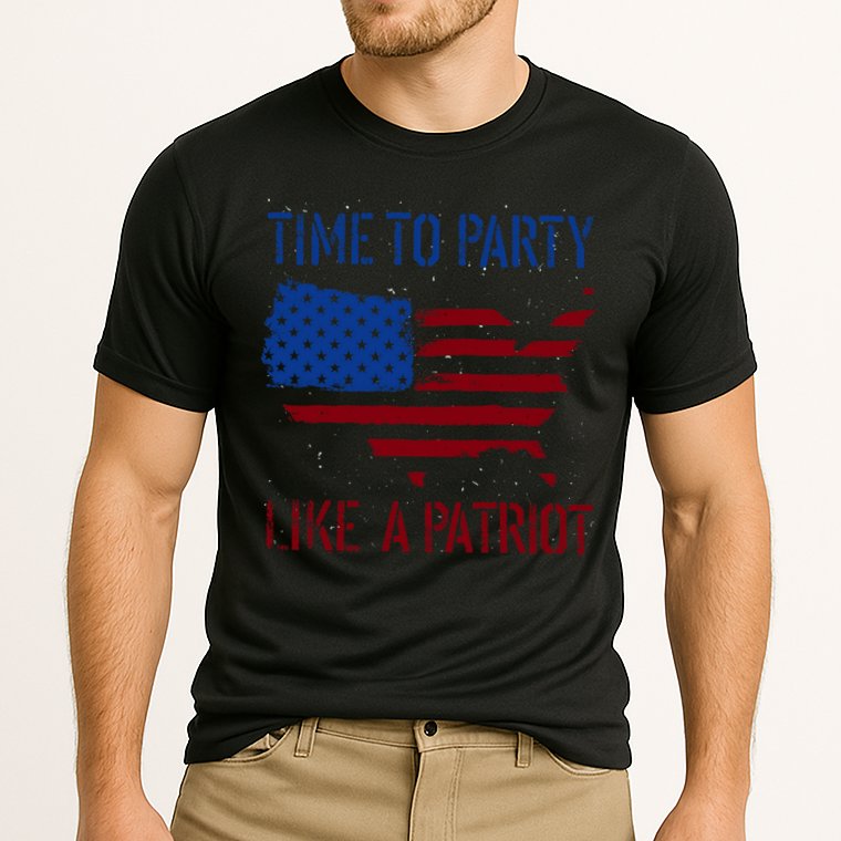 Party Like A Patriot USA Pride Cooling Performance Crew T-Shirt