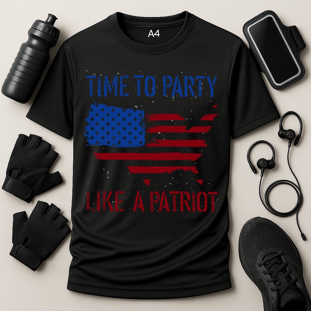 Party Like A Patriot USA Pride Cooling Performance Crew T-Shirt