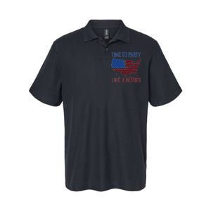 Party Like A Patriot USA Pride Softstyle Adult Sport Polo