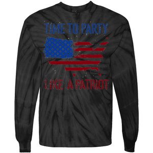 Party Like A Patriot USA Pride Tie-Dye Long Sleeve Shirt