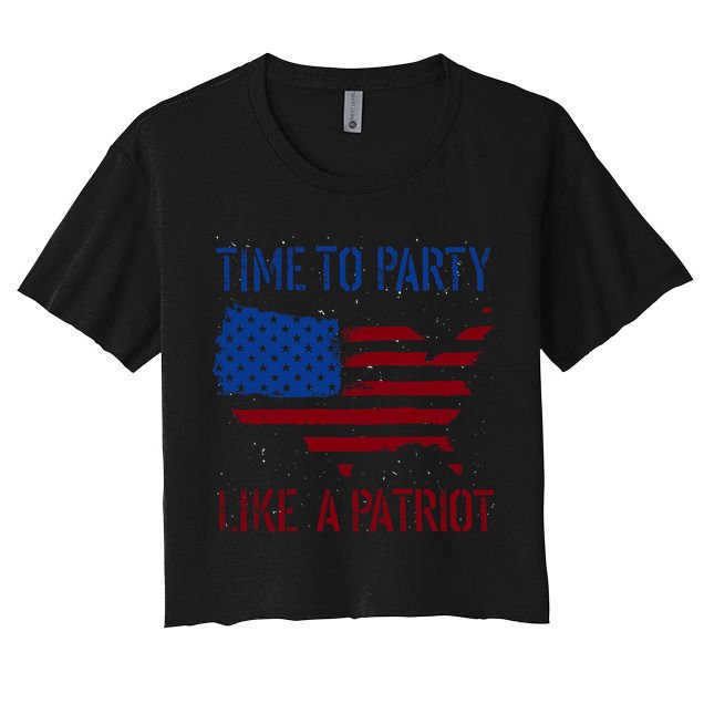 Party Like A Patriot USA Pride Crop Top