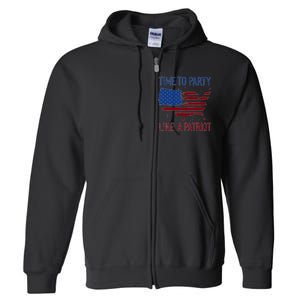 Party Like A Patriot USA Pride Full Zip Hoodie