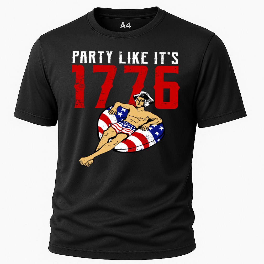 Party Like It's 1776 Patriotic George Washington Cooling Performance Crew T-Shirt
