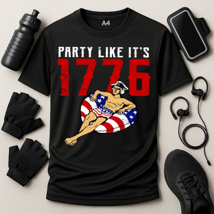 Party Like It's 1776 Patriotic George Washington Cooling Performance Crew T-Shirt
