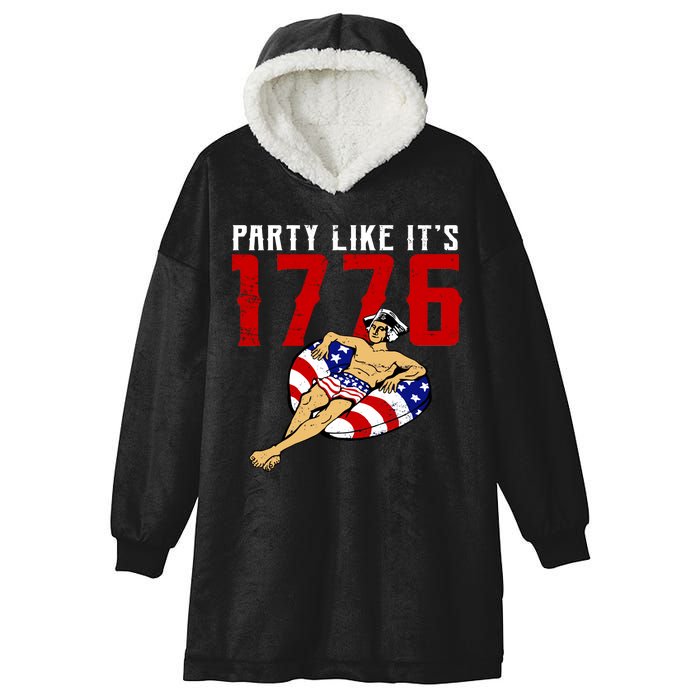 Party Like It's 1776 Patriotic George Washington Hooded Wearable Blanket