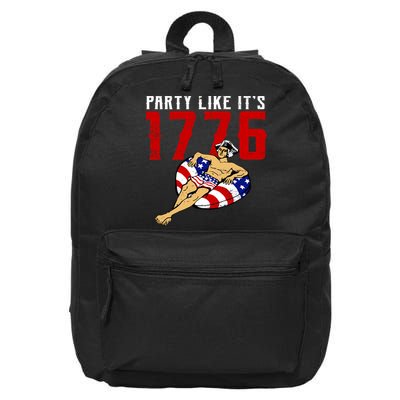 Party Like It's 1776 Patriotic George Washington 16 in Basic Backpack