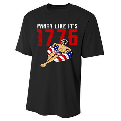 Party Like It's 1776 Patriotic George Washington Performance Sprint T-Shirt