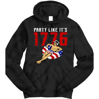 Party Like It's 1776 Patriotic George Washington Tie Dye Hoodie