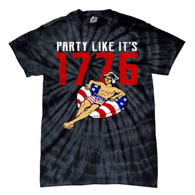 Party Like It's 1776 Patriotic George Washington Tie-Dye T-Shirt