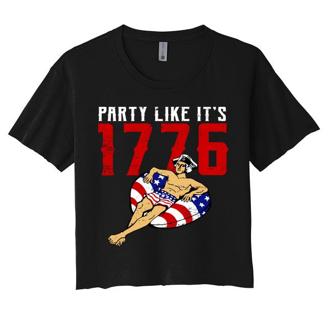 Party Like It's 1776 Patriotic George Washington Crop Top