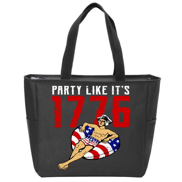 Party Like It's 1776 Patriotic George Washington Zip Tote Bag