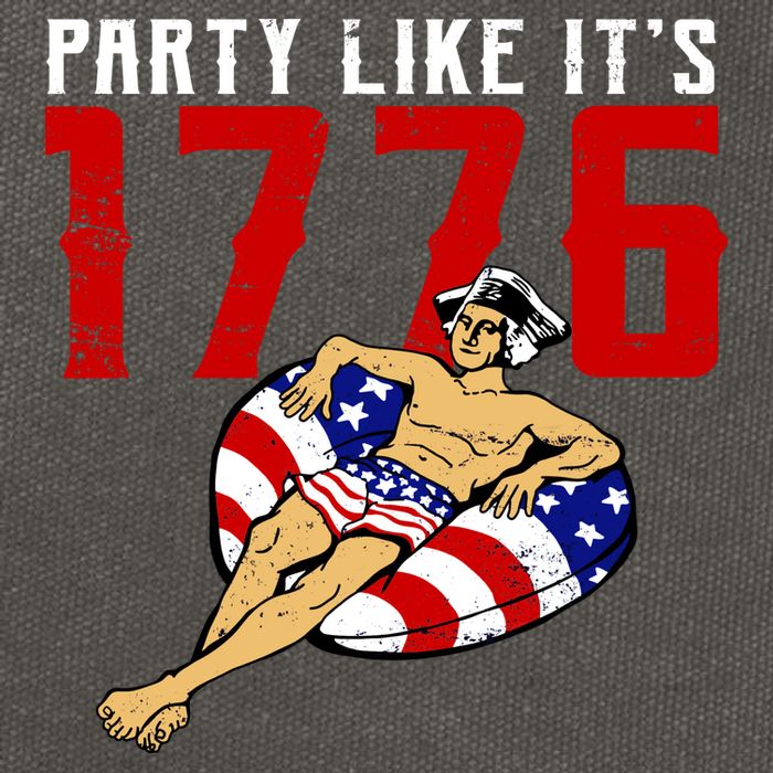 Party Like It's 1776 Patriotic George Washington Cotton Canvas Backpack