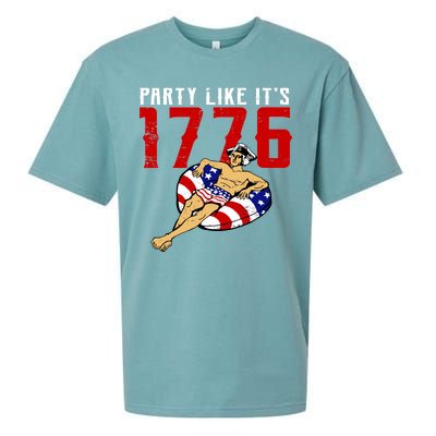 Party Like It's 1776 Patriotic George Washington Sueded Cloud Jersey T-Shirt