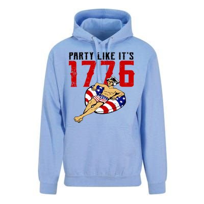 Party Like It's 1776 Patriotic George Washington Unisex Surf Hoodie